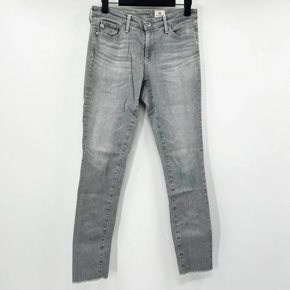 AG Adriano Goldschmied The Legging Ankle Grey Wash Super Skinny Jeans Women's 25